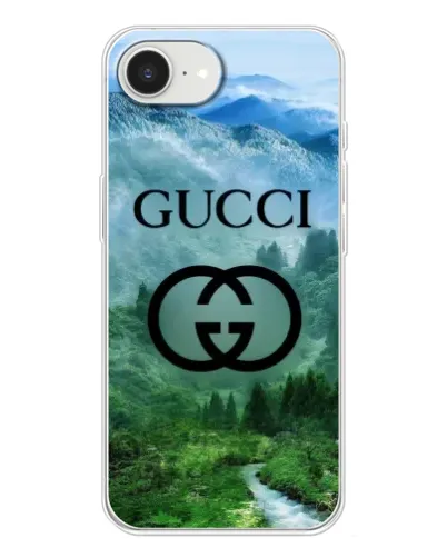 Чохол для iPhone 16e з картинкою «Gucci — гірський пейзаж»