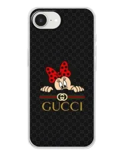 Чохол для iPhone 16e з картинкою «Мінні Маус Gucci — чорний»