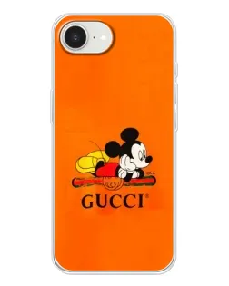 Чохол для iPhone 16e з картинкою «Міккі Маус Gucci — помаранч»