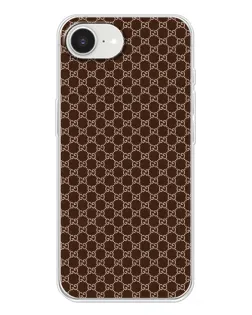 Чехол для iPhone 16e с картинкой «Gucci — шоколадная сетка»