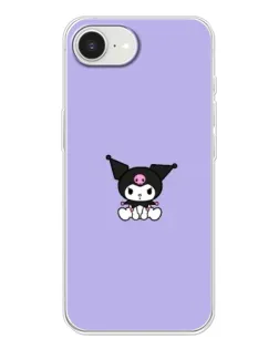 Чохол для iPhone 16e з картинкою «Kuromi — фіолетовий мінімалізм»