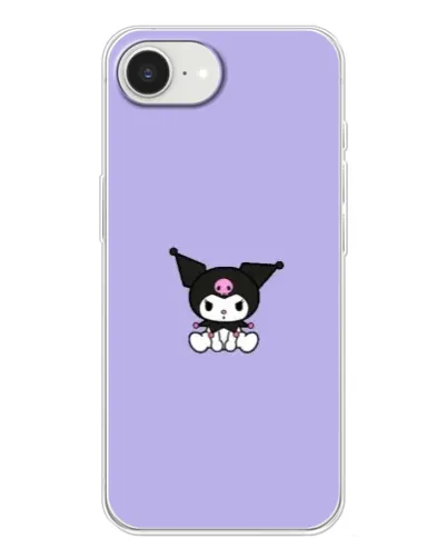 Чохол для iPhone 16e з картинкою «Kuromi — фіолетовий мінімалізм»
