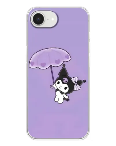 Чохол для iPhone 16e з картинкою «Kuromi з парасолькою»