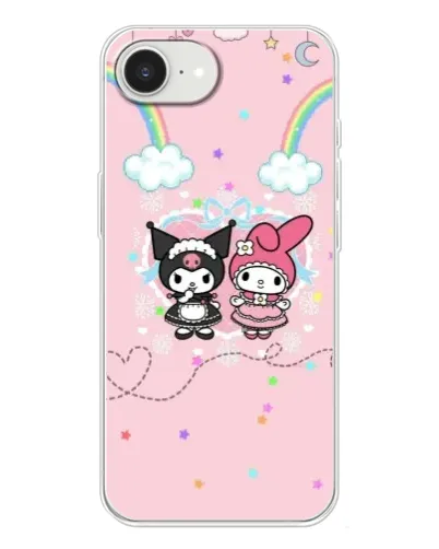 Чохол для iPhone 16e з картинкою «My Melody та Kuromi»