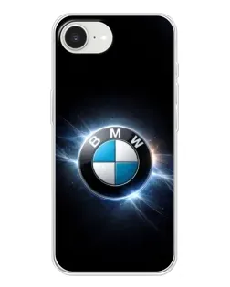 Чохол для iPhone 16e з картинкою «BMW — неонове сяйво»