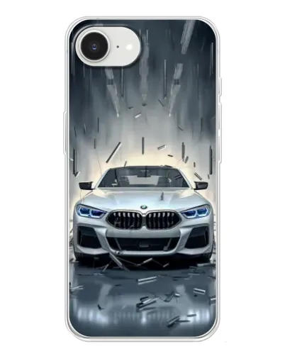 Чохол для iPhone 16e з картинкою «BMW у світлі фар»