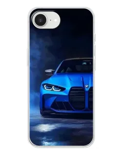 Чохол для iPhone 16e з картинкою «Блакитна BMW M4»