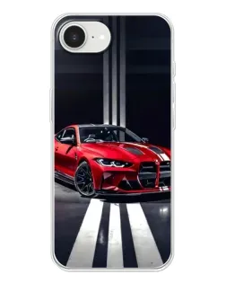 Чохол для iPhone 16e з картинкою «Червона BMW на дорозі»