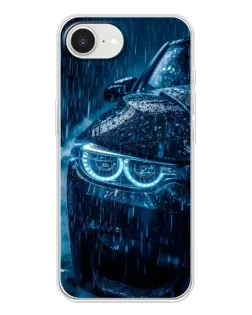 Чехол для iPhone 16e с картинкой «BMW под дождем»