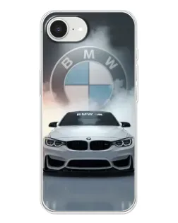 Чехол для iPhone 16e с картинкой «BMW в белом дыму»