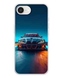 Чехол для iPhone 16e с картинкой «BMW — огни неона»