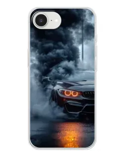 Чехол для iPhone 16e с картинкой «BMW M-Power — абстракция»