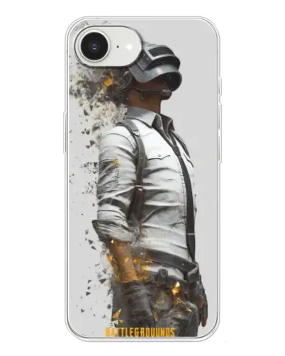 Чохол для iPhone 16e з картинкою «PUBG — боєць у пилу»