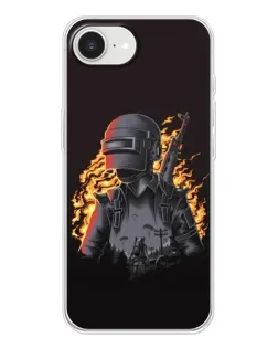 Чохол для iPhone 16e з картинкою «PUBG — вогняний силует»