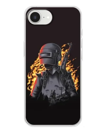 Чохол для iPhone 16e з картинкою «PUBG — вогняний силует»