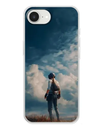 Чохол для iPhone 16e з картинкою «Герой PUBG на скелі»