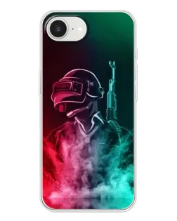 Чохол для iPhone 16e з картинкою «PUBG — вогняний воїн»
