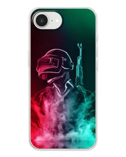 Чохол для iPhone 16e з картинкою «PUBG — вогняний воїн»