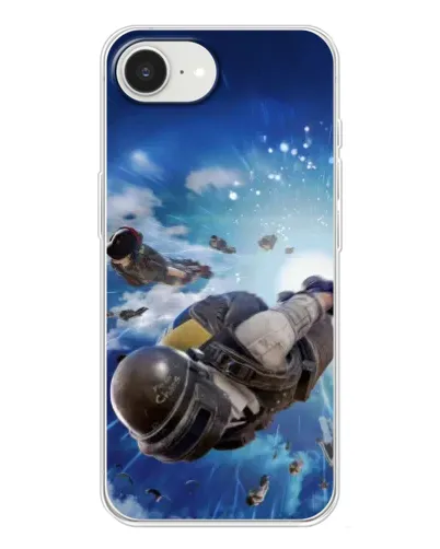 Чохол для iPhone 16e з картинкою «Десант PUBG — стрибок»