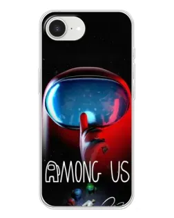 Чохол для iPhone 16e з картинкою «Червоний імпостер — макро»