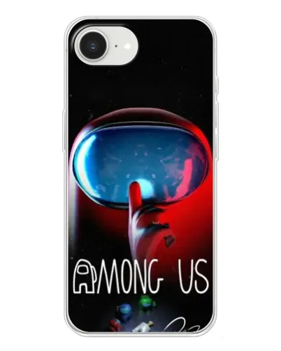 Чохол для iPhone 16e з картинкою «Червоний імпостер — макро»