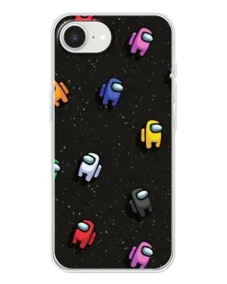 Чохол для iPhone 16e з картинкою «Космічний патерн Among Us»