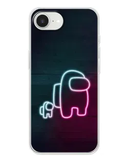 Чохол для iPhone 16e з картинкою «Among Us неон-арт»