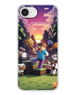Чохол для iPhone 16e з картинкою «Стів на фермі» Чохол для iPhone 16e з картинкою «Стів на фермі»