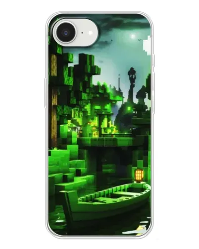 Чохол для iPhone 16e з картинкою «Minecraft лісовий пейзаж»