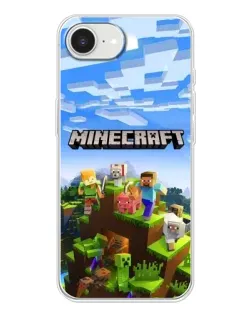 Чохол для iPhone 16e з картинкою «Minecraft класичний світ»