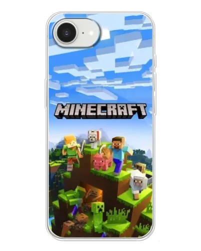 Чохол для iPhone 16e з картинкою «Minecraft класичний світ»