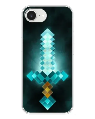 Чохол для iPhone 16e з картинкою «Алмазний меч неон»
