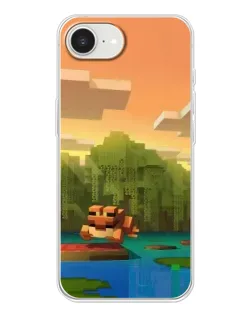 Чохол для iPhone 16e з картинкою «Майнкрафт захід сонця»