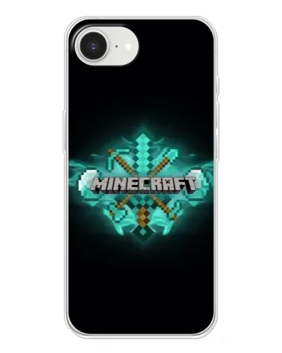Чохол для iPhone 16e з картинкою «Minecraft Diamond лого»
