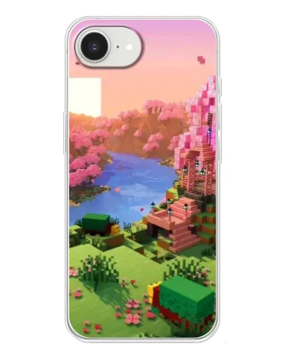 Чохол для iPhone 16e з картинкою «Рожеве дерево Minecraft»