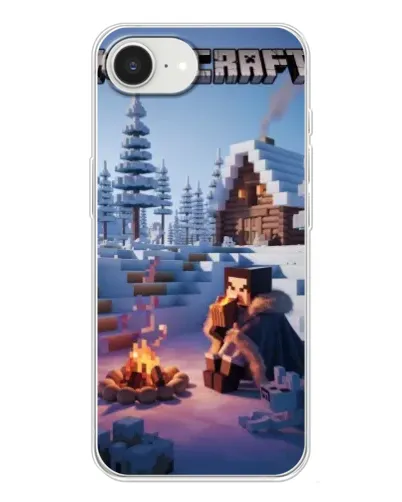 Чохол для iPhone 16e з картинкою «Зимовий Minecraft»