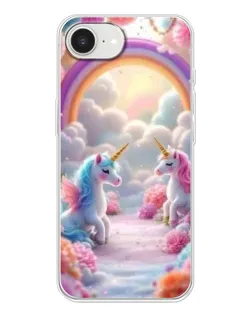 Чохол для iPhone 16e з картинкою «Веселка і єдинороги» Чохол для iPhone 16e з картинкою «Веселка і єдинороги»