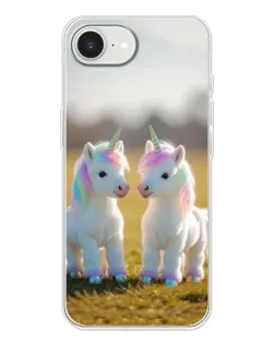 Чохол для iPhone 16e з картинкою «Пара єдинорогів»