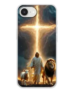 Чехол для iPhone 16e с картинкой «Лев Иуды и Свет» Чехол для iPhone 16e с картинкой «Лев Иуды и Свет»