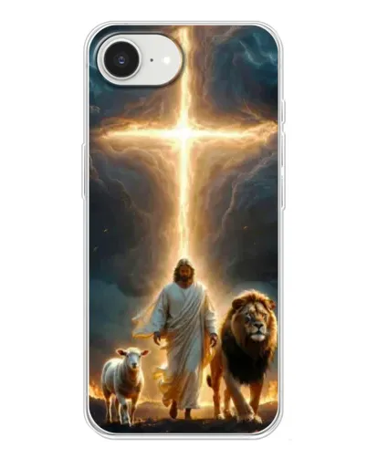 Чехол для iPhone 16e с картинкой «Лев Иуды и Свет»