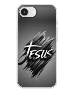 Чехол для iPhone 16e с картинкой «Надпись Jesus Graffiti»
