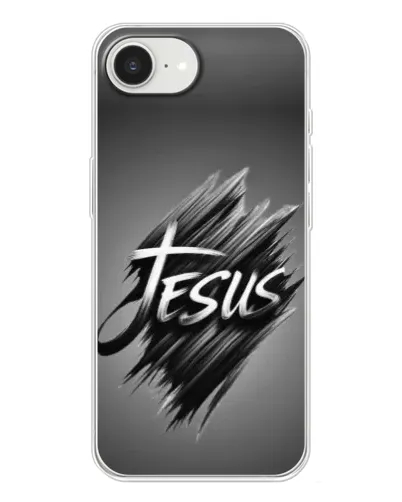 Чехол для iPhone 16e с картинкой «Надпись Jesus Graffiti»