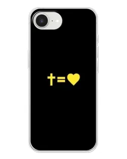 Чехол для iPhone 16e с картинкой «Сердце и Крест»
