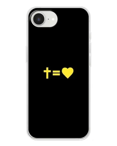 Чехол для iPhone 16e с картинкой «Сердце и Крест»
