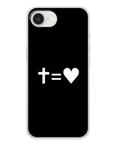 Чехол для iPhone 16e с картинкой «Крест и Сердце»
