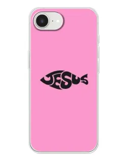 Чехол для iPhone 16e с картинкой «Розовый символ  Jesus»