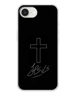 Чехол для iPhone 16e с картинкой «Графический крест Jesus» Чехол для iPhone 16e с картинкой «Графический крест Jesus»