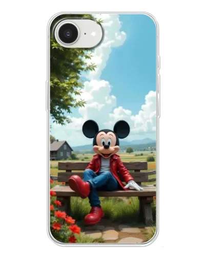 Чохол для iPhone 16e з картинкою «Міккі на лавці»