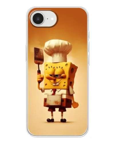 Чохол для iPhone 16e з картинкою «Губка Боб кухар»