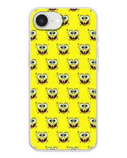 Чохол для iPhone 16e з картинкою «Паттерн Губка Боб»